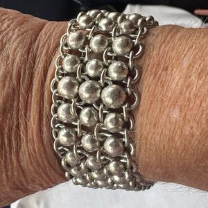 Kenneth Cole NY Silver Beaded Bracelet